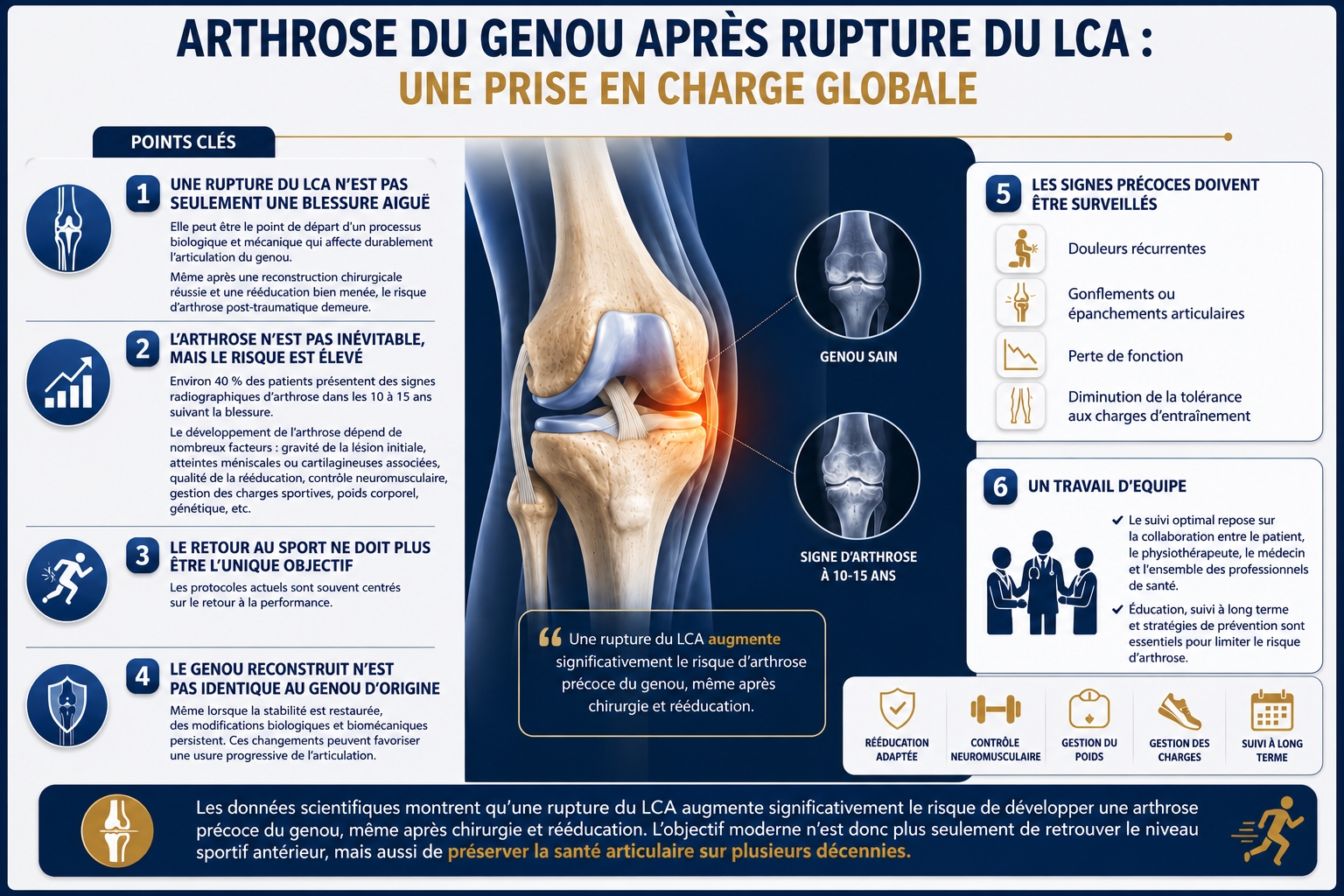 Image ARTHROSE DU GENOU APRÈS RUPTURE DU LCA : UNE PRISE EN CHARGE GLOBALE
